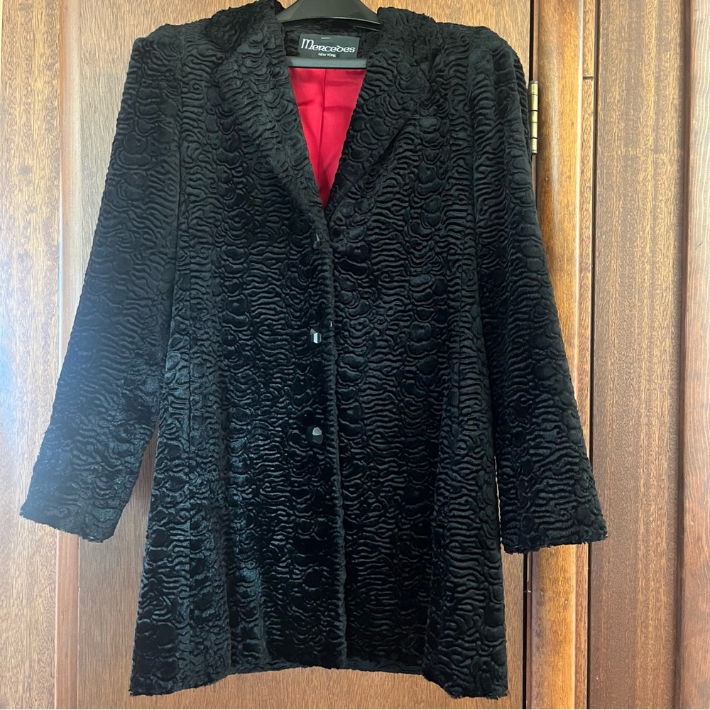 Black Faux Fur Coat